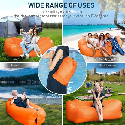 Ultra Light Pillow Style Lazy Sofa Inflatable Sofa Portable Foldable Sleeping Bag Inflatable Sofa Bed