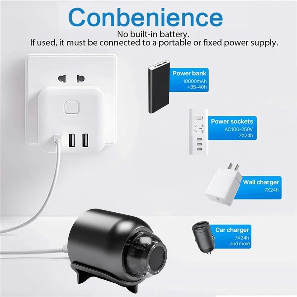 New 1080P Mini WiFi Camera Night Vision Motion Detection Video Camera Home Security Camcorder Surveillance Baby Monitor