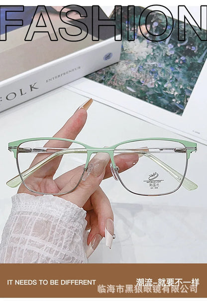 New Ultra Light Anti Blue Light Glasses for Women Fashion Square Eyeglass Frame for Men Myopia Glasses Clear Glasses Eyewear