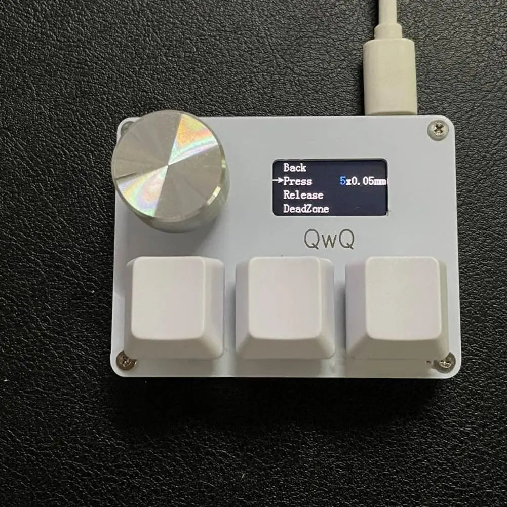 Gateron KS-20 White Switches SayoDevice OSU O3C Rapid Trigger Magnetic Switches Keyboard With Knob Screen Copy Paste Shotcut