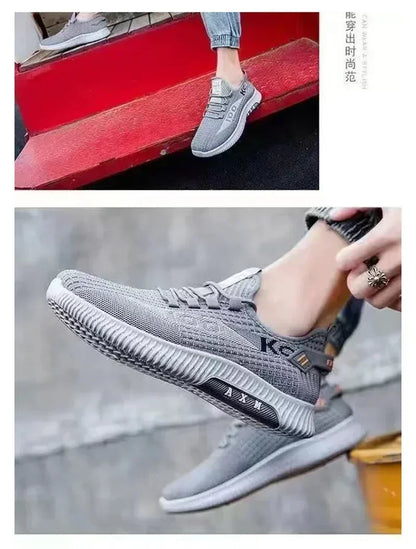 Men's shoes Lightweight men's shoes Breathable casual mesh shoes High elastic cushioned soft sole jogging shoes for lovers