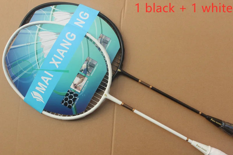 2pcs  MAI XIANG Composite Carbon badminton rackets novice training badminton racquet