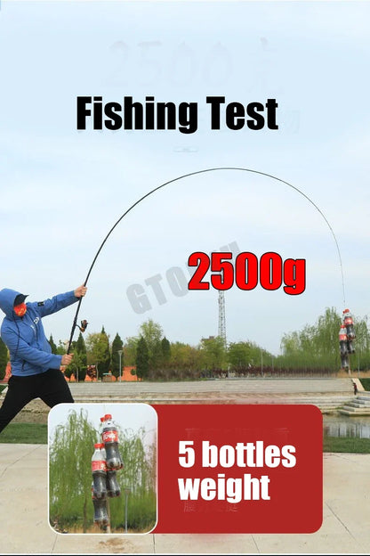 2.7M 3.6M 4.5M 5.4M 6.3M 7.2M Carbon Telescopic Rock Fishing Rod Ultra Light Rod Lure Carp Travel Ocean Spinning Fishing Rod