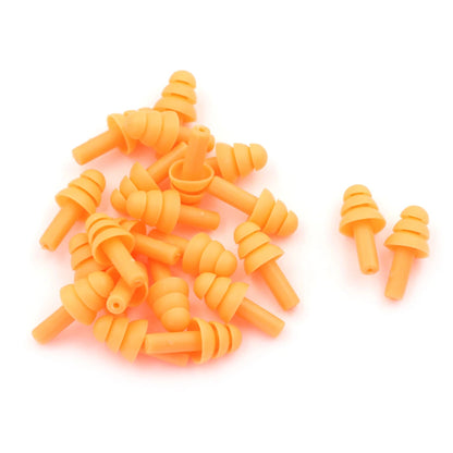 20Pcs Silicone Ear Plugs Sleep Earplugs Noise Reduction Swimming Earplugs With Rope For Diving Underwater Ear Plugs