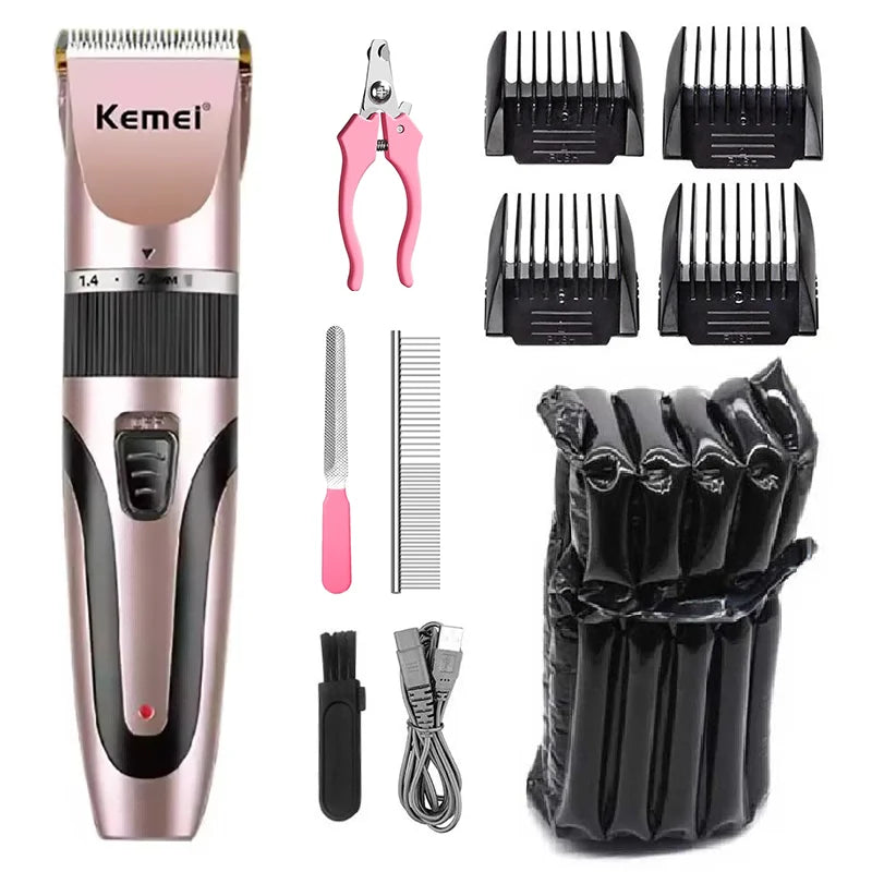 Professional Pet Grooming Clipper Kit Dog Hair Trimmer Electric Cat Shaver ceramic blade Rechargeable Animals Haircut Machine