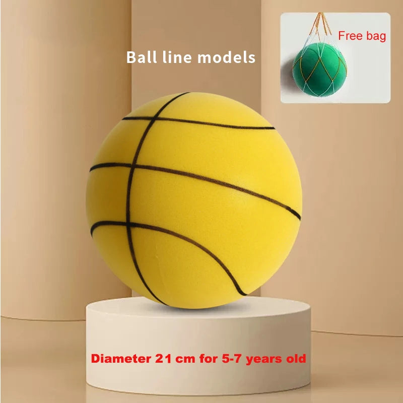 Indoor Silent Basketball Soft And High Elastic PU Foam Mute Ball No Noise Sports Ball Density Ball Children Sports Toy Games