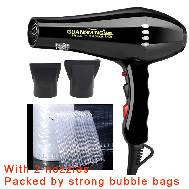 Real 2200W Professional Powerful Hair Dryer Fast Heating Hot And Cold Adjustment Ionic Air Blow Dryer For Hair Salon Use