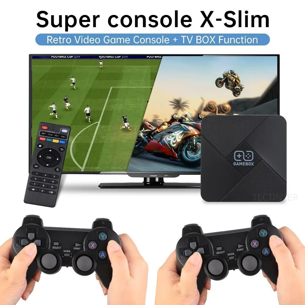 G5 Game Box 4K Dual-System Retro Video Game Console Built-in 40000+ Games 128G TV Box for NDS/PS1/PSP with Gamepad Kid Gift