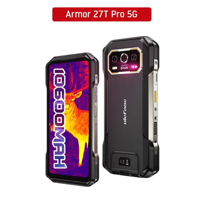 Ulefone Armor 27T Pro 5G Rugged Phone 10600mAh Android 14 Smartphone 50MP+64MP Night Camera 6.78" 120Hz 24GB+256GB NFC Mobile