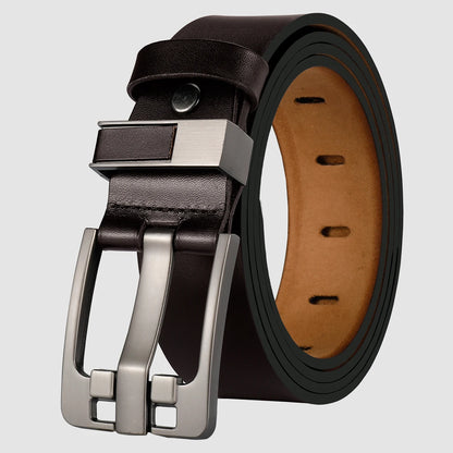 Luxury Belt Men's Belt New Large Plus Size 100-130cm Retro Needle Buckle Men's Belt High Quality