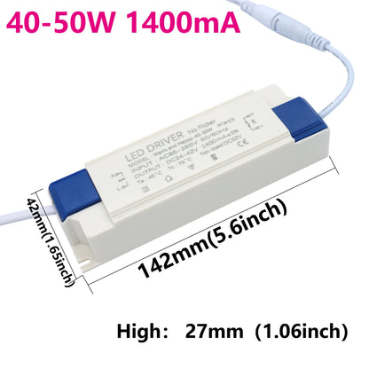 LED Driver With shell Super power 40W 50W 1200mA and 1500mA Power Supply Built-in Constant Current Lighting 85-265V Transforme