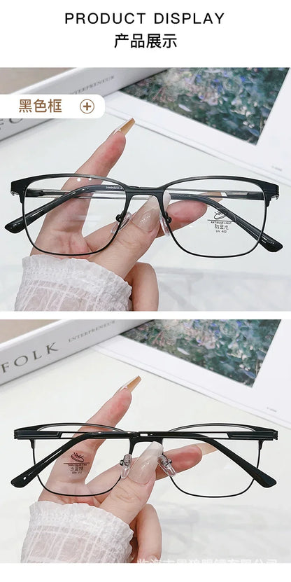 New Ultra Light Anti Blue Light Glasses for Women Fashion Square Eyeglass Frame for Men Myopia Glasses Clear Glasses Eyewear