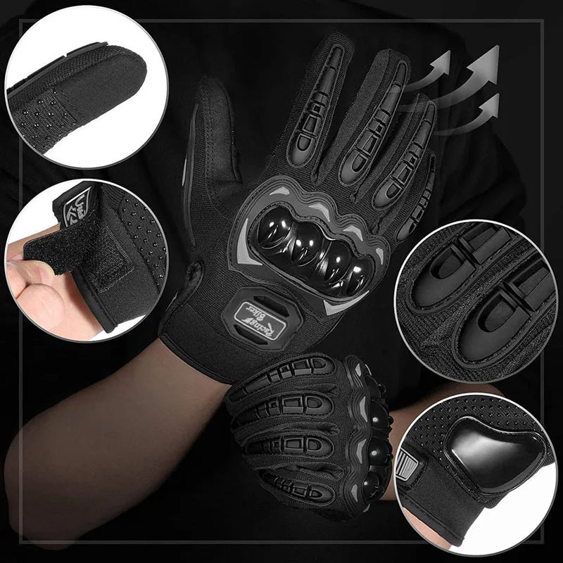 Motorcycle Gloves Summer Waterproof TouchScreen Full Finger Gloves Protective Anti-fallGuantes Moto Non-slip Riding Gloves