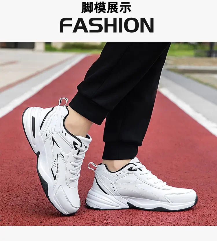 Thick Sole Versatile Clunky Sneaker for Men 2024 New Trend Mesh Lace Up Breathable Casual Sports Shoes Increased Soft Soles