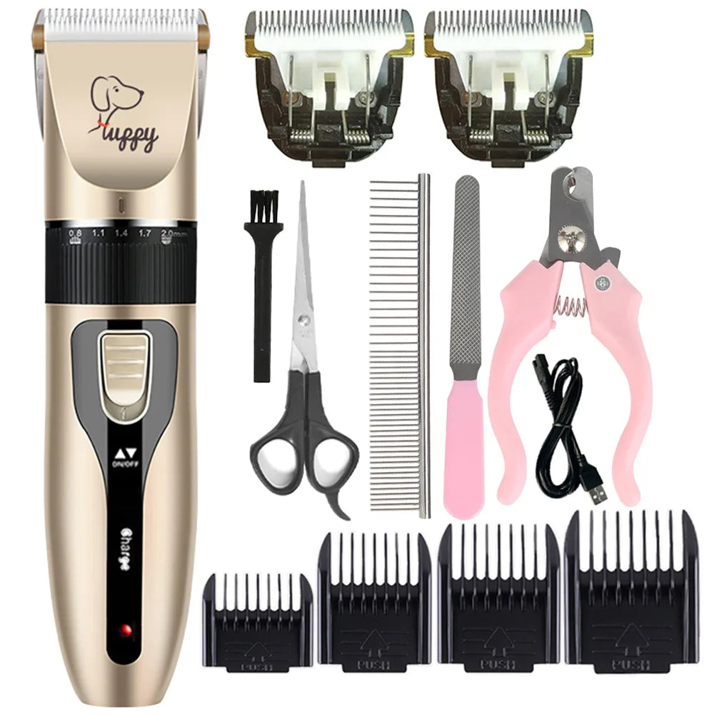 Dog Hair Clipper Pet Hair Trimmer Cat Puppy Grooming Electric Shaver Set Ceramic Blade Recharge Profession Supplies Promotions