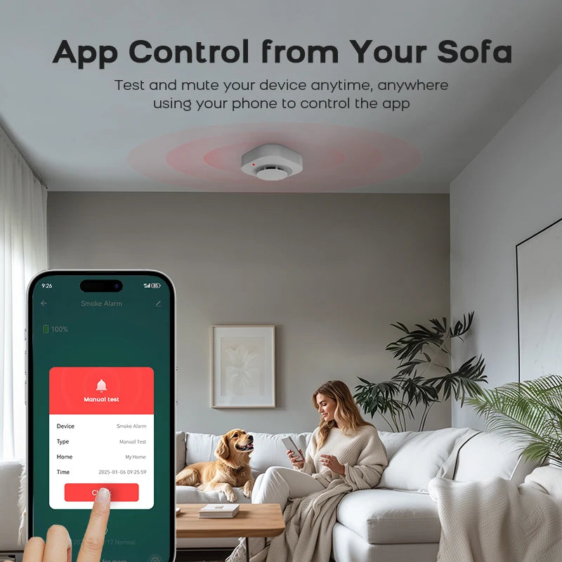 Tuya WiFi ZigBee Smart Smoke Detector Sensor Home Security Fire Protection Smoke Alarm For Security System Via Smart Life APP