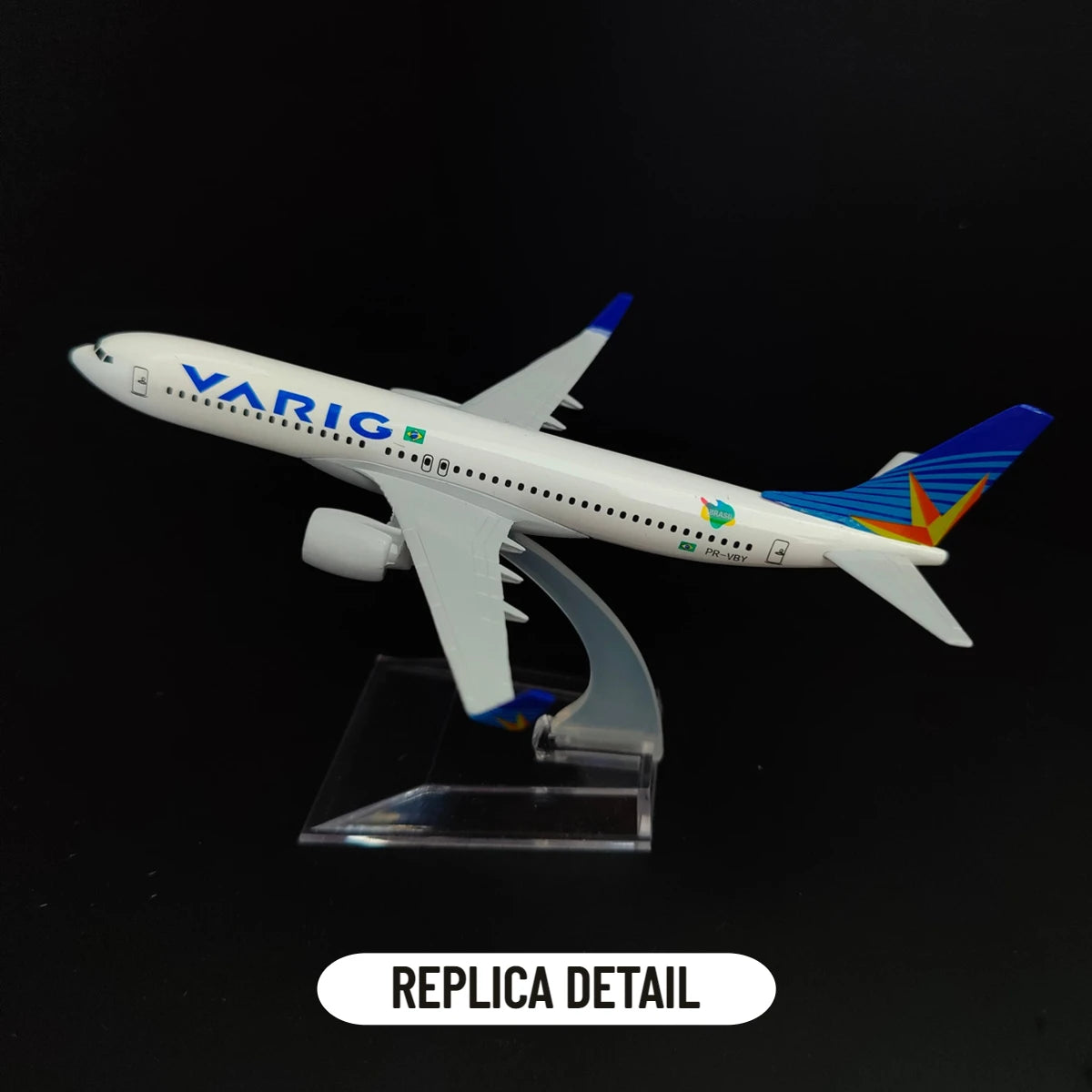 Scale 1:400 Metal Aircraft Replica Brazil Varig B737 Airlines Boeing Airbus Diecast Model Aviation Miniature Art Decor Boy Toy