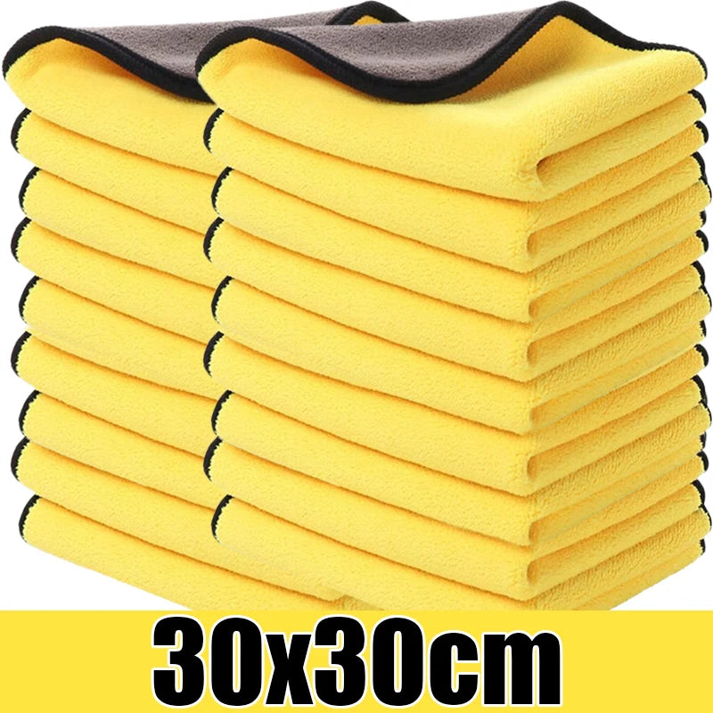 20/1Pcs Thicken Microfiber Cloths Double Sides Cleaning Towels Car Washing Drying Cloth Super Absorbent Auto Detailing Towel Rag