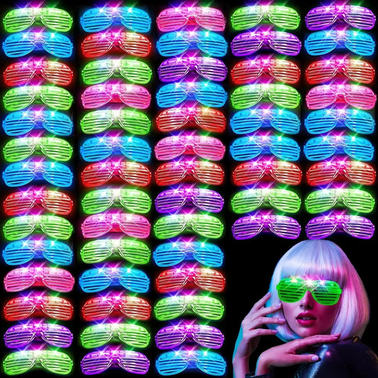 LED Light Up Glasses Wedding Glow In The Dark Party Neon Luminous Glasses for Adults Kids Birthday LED Party Accessory Supplies