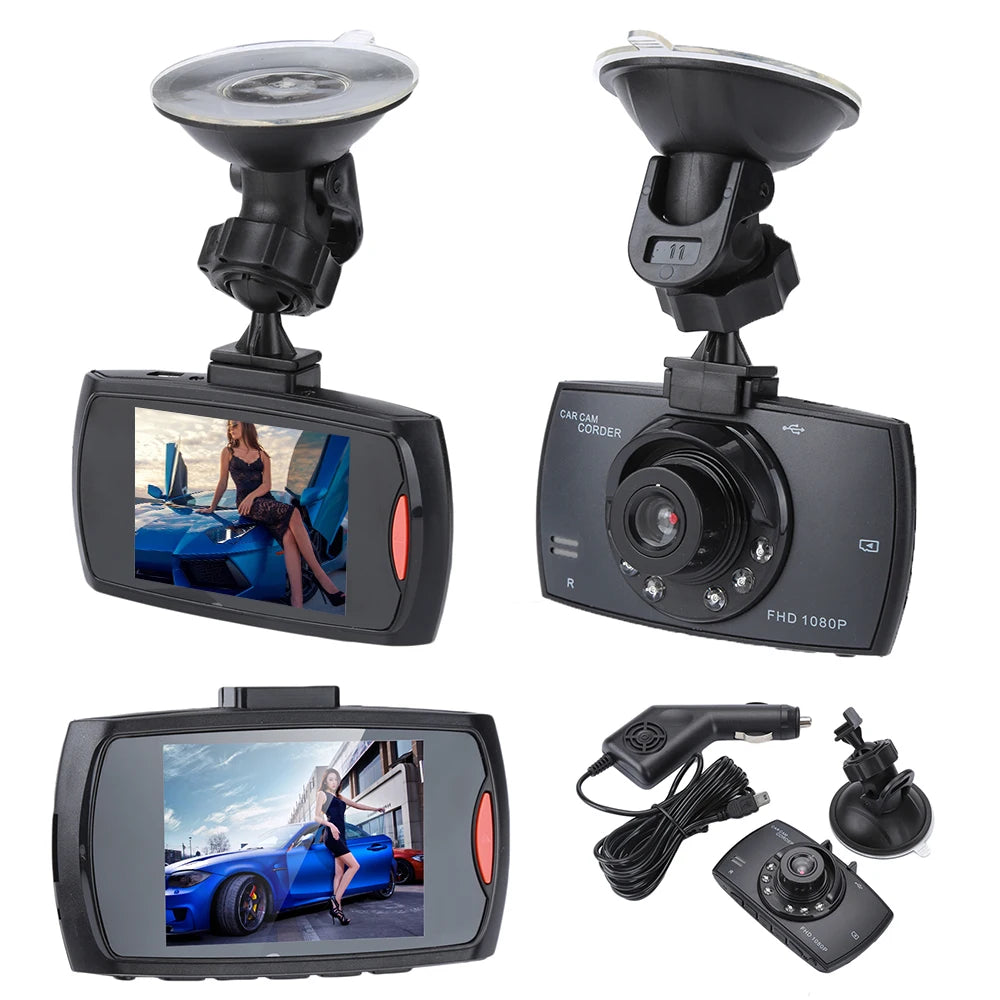 G30 Car DVR Dash Cam Full HD 1080P G-sensor Driving Recorder Cycle Recording Night Vision Wide Angle Video Camera