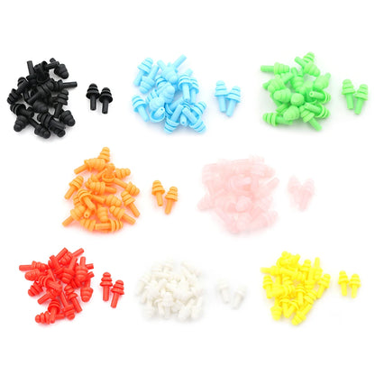 20Pcs Silicone Ear Plugs Sleep Earplugs Noise Reduction Swimming Earplugs With Rope For Diving Underwater Ear Plugs