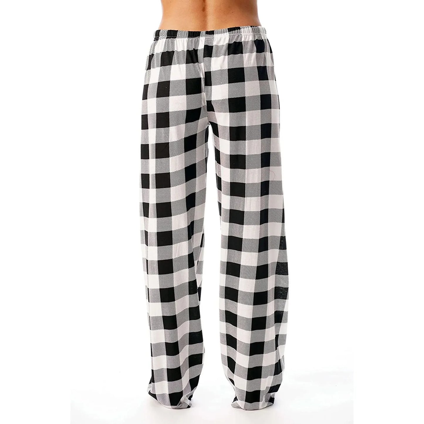 Women Christmas Pajama pants Autumn Winter Plaid Printed Pants Fashion Casual Wide Leg Pants Clothing Streetwear