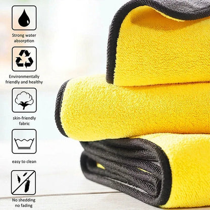 20/1Pcs Thicken Microfiber Cloths Double Sides Cleaning Towels Car Washing Drying Cloth Super Absorbent Auto Detailing Towel Rag