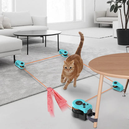 Cat Toys for Indoor Cats Interactive Cat Toy Wheel Exerciser New Cat Treadmill for Indoor Adjustable Speed Simulated Hunting Toy