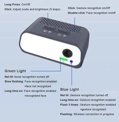 QAML The Newest F12 APP function 3-Axis Handheld Gimbal Optional AI Face Smart Tracking Smartphone Stabilizer with fill light