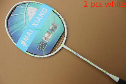 2pcs  MAI XIANG Composite Carbon badminton rackets novice training badminton racquet