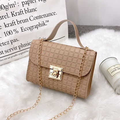 Fashion Women Handbag Solid Color Casual Mini Bag Female Chain Shoulder Pouch Ladies Leather Bag