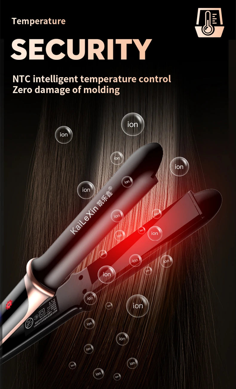 4 Gears Adjustable Temperature 2in1 Professional Flat Iron Hair Straightener Fast Warm-up Styling Tool For Wet or Dry Hair