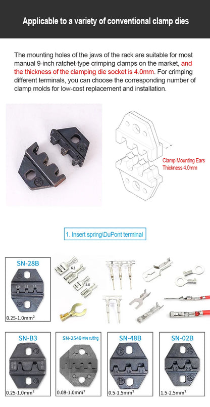 60W Terminal Crimping Machine YQ-02A 220V /110V 50Hz Electric Cold Pressing Crimping Pliers Jaw Pressure Adjustable