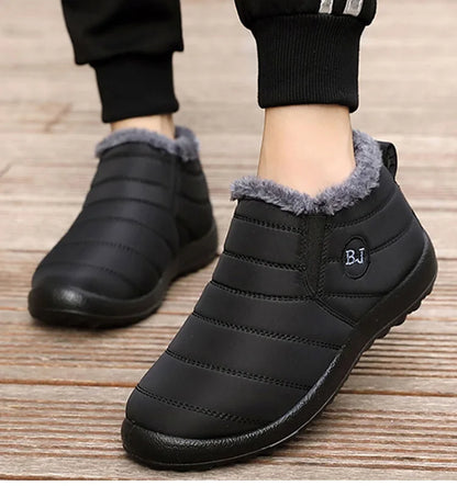 Women Boots Slip On Ankle Boots For 2024 Winter Shoes Women Snow Boots Keep Warm Fur Winter Botas Mujer Black Short Boot Female