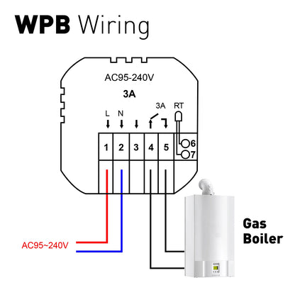 Beok Tuya Smart Wifi Thermostat Warm Floor Gas Boiler Heating Thermoregulate LCD Touch Screen Remote Control for Alice, Alexa