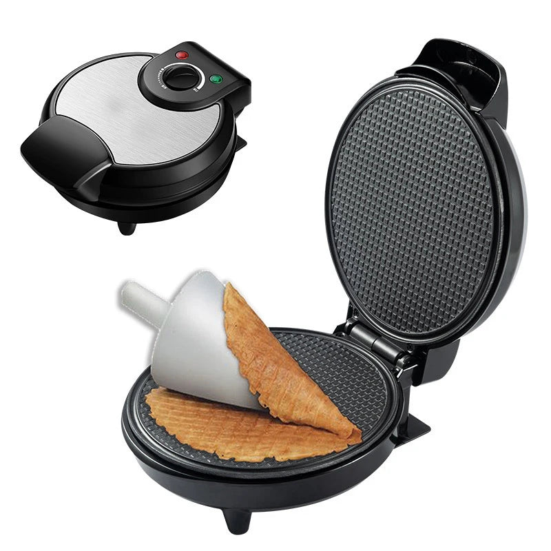 Electric Crispy Egg Roll Maker Ice Cream Cone Machine Omelet Sandwich Iron Mold Crepe Baking Pan Waffle Pancake Pie Frying Grill