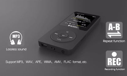 100% Original RUIZU X02  MP3 Player  With 1.8 Inch Screen Can Play 100 hours, 8gb With FM,E-Book,Clock,Data music player