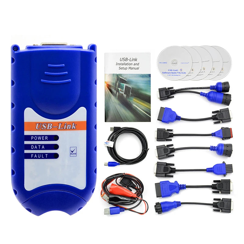 2024 Newest USB Link for Nexiq Nexiq2 Bluetooth Diesel Truck Diagnostic Tools Truck OBD2 Fault Diagnostics Detector