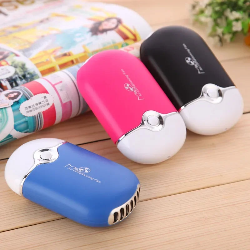 New USB Mini Fan Air Conditioning Blower USB Charging Fan Eyelash Hair Dryer Portable Nail Polish Quick Dry Pocket Cooling Fan