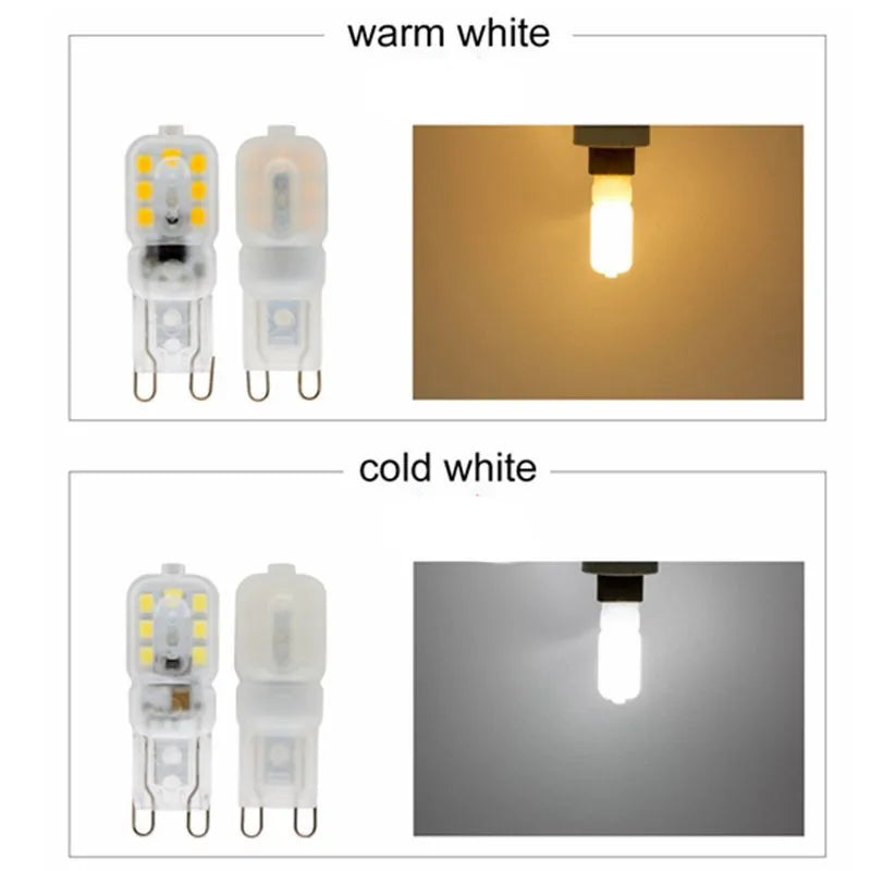 6X 10X 20X Brightest G9 LED Lamp AC220V 5W 7W 9W SMD2835 LED Bulb Warm/Cool White Spotlight replace Halogen light