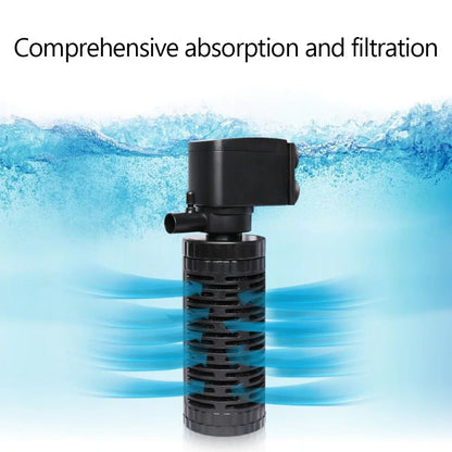 3 in 1 Silent Aeration Water Purifier Internal Pump Submersible Aquarium Filter Oxygen Submersible Water Purifier