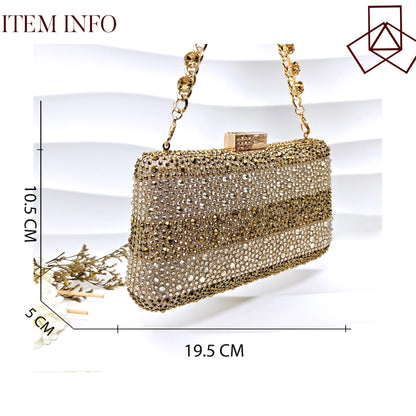 QSGFC INS 2024 Gold Color Elegant Women Heels Shoes and Bag Set Hollow Rhinestones  High Heels Wedges Shoes Matching Bag