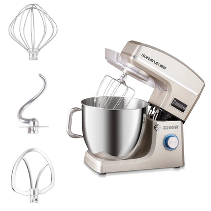 SUNATUR 10LStand Mixer Dough Kneading Planetary Proccessor Beater Machine Electric Kitchen Blender Cake Automatic Home Appliance