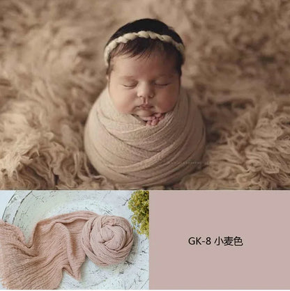 3 Meter seersucker wrap for newborn photography props,stretch baby wrap for photo shoot