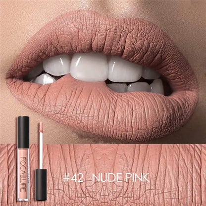 FOCALLURE Waterproof Liquid Lipstick Batom Red Velvet Lip Tint Brown Nude Matte Colourful Lipstick Makeup Cosmetics Maquiagem