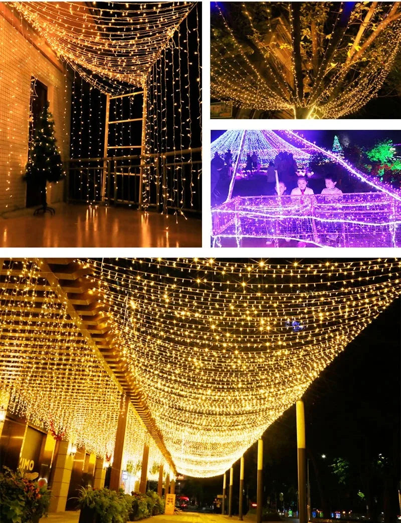 LED String Fairy Lights 1.5M-100M Chain Outdoor Garland Waterproof  220V/Battery/USB for Wedding Party Tree Christmas Decoration