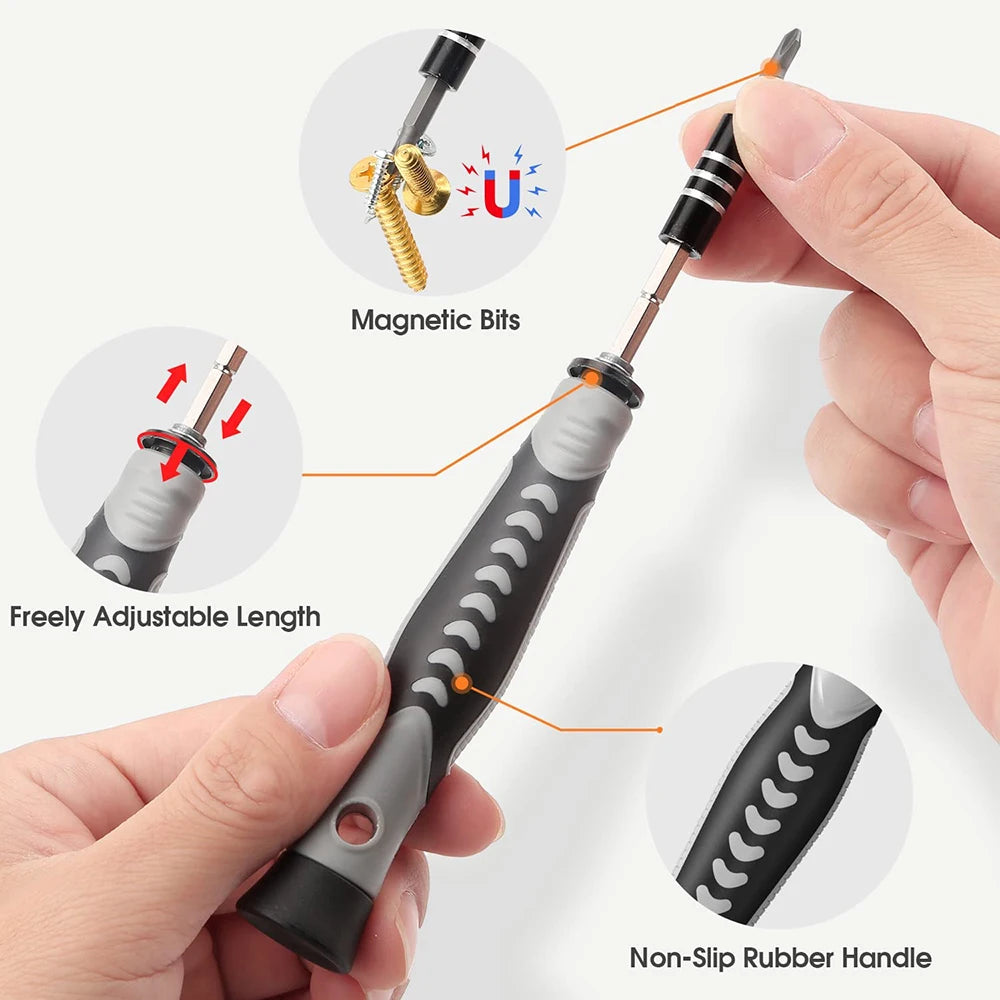 Screwdriver Set  Magnetic Torx Phillips Screw Bit Kit WOZOBUY With Electrical Driver Remover Wrench Repair Phone PC Tools