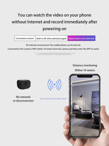 Xiaomi 1080P HD Mini Camera WiFi IP/AP Remote Monitoring Lightweight Portable Camcorder Smart Home Surveillance Security Cam