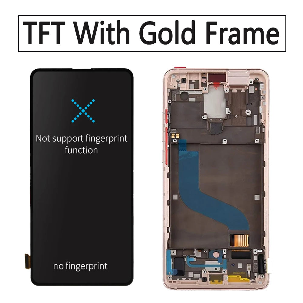 6.39" AMOLED For Xiaomi MI 9T Pro/MI 9T LCD Display Touch Screen Digitizer Assembly With Frame for Xiaomi Redmi K20 Pro /K20 LCD