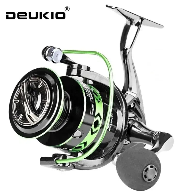 2024 New All-Metal Black Green Fishing Reel Freshwater Seawater Dual Use Max Drag 12Kg Spinning Reel Durable Carp Fishing Tackle